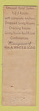 Matchbook Cover - Ten Park Avenue Hotel New York CIty