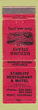 Matchbook Cover - Starlite Restaurant Motel Many LA WEAR