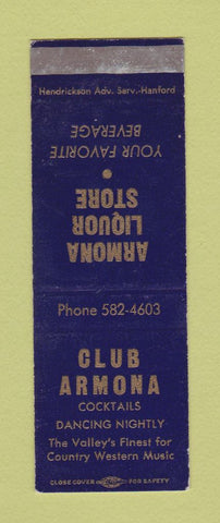 Matchbook Cover - Club Armona Hanford? CA?
