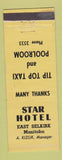 Matchbook Cover - Star Hotel East Selkirk MB Taxi