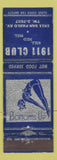 Matchbook Cover - 1911 Club  girlie WEAR