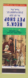Matchbook Cover - Beck's Pet Shop York PA
