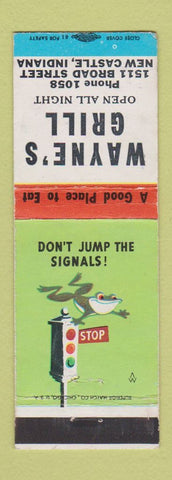 Matchbook Cover - Wayne's Grill New Castle IN