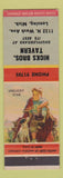 Matchbook Cover - Hicks Bros Tavern Lansing MI