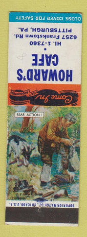 Matchbook Cover - Howard's Cafe Pittsburgh PA
