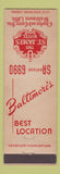 Matchbook Cover - St James Hotel Baltimore MD