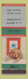 Matchbook Cover - CA Rentz Plastering Cheyenne WY Grier Lumber