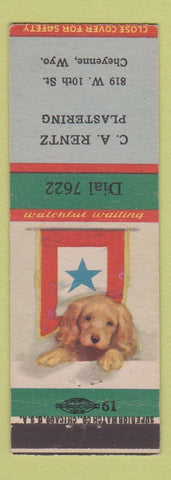 Matchbook Cover - CA Rentz Plastering Cheyenne WY Grier Lumber