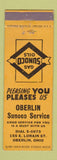 Matchbook Cover - Oberlin Sunoco oil gas Oberlin OH