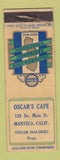Matchbook Cover - Oscar's Cafe Manteca CA WEAR