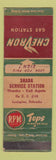 Matchbook Cover - Chevron oil gas Shada Lexington NE WEAR