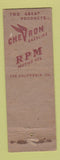 Matchbook Cover - Chevron oil gas Shada Lexington NE WEAR