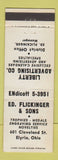 Matchbook Cover - Ed Flickinger & Sons Advertising Trophies Elyria OH