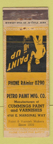 Matchbook Cover - Petro Paint Cummings WORN