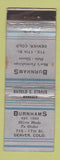 Matchbook Cover - Burnhams Denver Colorado Men's Clothes WEAR