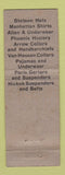 Matchbook Cover - Burnhams Denver Colorado Men's Clothes WEAR