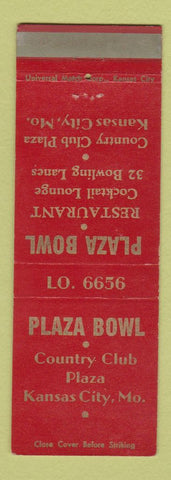 Matchbook Cover - Plaza Bowling Kansas City MO WEAR