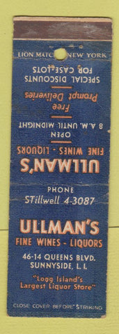 Matchbook Cover - Ullman's Liquors Sunnyside LI NY WEAR