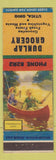 Matchbook Cover - Dunlap Grocery Utica OH