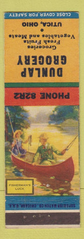Matchbook Cover - Dunlap Grocery Utica OH