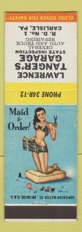 Matchbook Cover - Lawrence Tanger's Garage Carlisle PA pinup