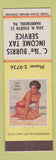 Matchbook Cover - C Ike Burris Income Tax Service Harrisburg PA pinup