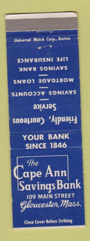 Matchbook Cover - Cape Ann Savings Bank Gloucester MA