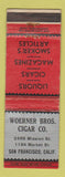 Matchbook Cover - Woerner Bros Cigars San Francisco CA WEAR