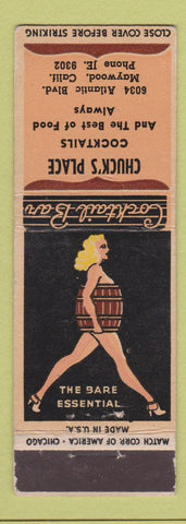 Matchbook Cover - Chuck's Place Maywood CA pinup