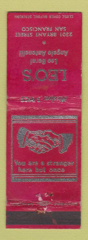 Matchbook Cover - Leo's San Francisco CA WEAR
