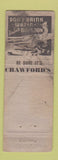 Matchbook Cover - Crawford's Bar Alhambra CA POOR