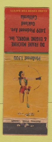 Matchbook Cover - Du Frane Machine Engine Works Oakland CA pinup WEAR