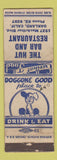 Matchbook Cover - Hub Restaurant Bar Oakland CA WORN