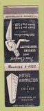 Matchbook Cover - Hotel Hamilton Chicago IL WEAR