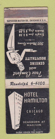 Matchbook Cover - Hotel Hamilton Chicago IL WEAR