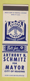 Matchbook Cover - Anthony Schmitz Mayor Reading PA Election SAMPLE