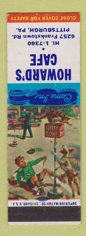 Matchbook Cover - Howard's Cafe Pittsburgh PA