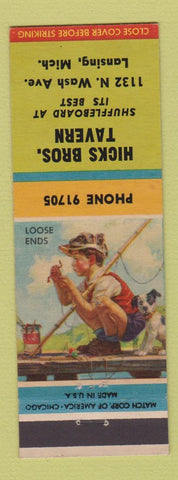 Matchbook Cover - Hicks Bros Tavern Lansing MI