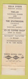 Matchbook Cover - Villa D'Este Restaurant Hotel Miramar Santa Monica CA