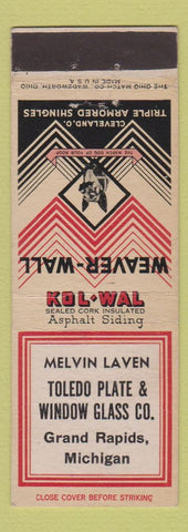 Matchbook Cover - Weaver Wall Asphalt Siding Grand Rapids MI Melvin Laven
