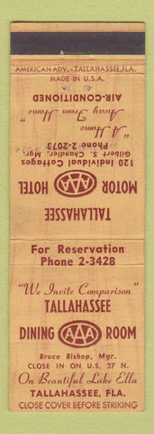 Matchbook Cover - Tallahassee Motor Hotel FL