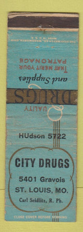 Matchbook Cover - City Drugs St Louis MO WEAR