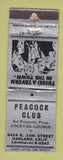 Matchbook Cover - Peacock Club Oakland CA WORN
