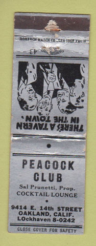 Matchbook Cover - Peacock Club Oakland CA WORN