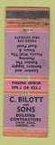 Matchbook Cover - C Bilott and Sons Contractors Larimer PA WORN