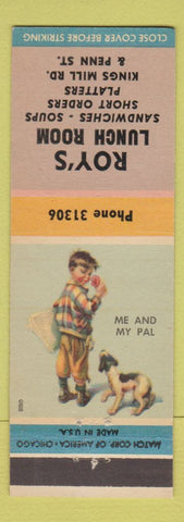 Matchbook Cover - Roy's lunch Room