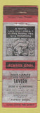 Matchbook Cover - Pine Lodge Tavern Sheboygan Falls WI WORN