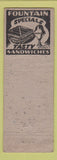 Matchbook Cover - Mary's Cafe Fountain Oakland CA WORN