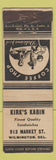 Matchbook Cover - Kirk's Kabin Wilmington DE WEAR