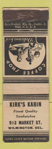 Matchbook Cover - Kirk's Kabin Wilmington DE WEAR